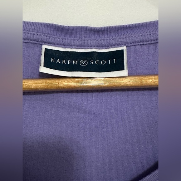 Karen Scott: Women’s Short Sleeve Top- Size 1X - Picture 2 of 6